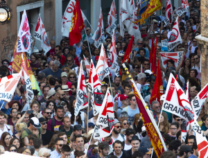 Venice, Italy, 08.06.2019 Protesters against cruise ships in Venice