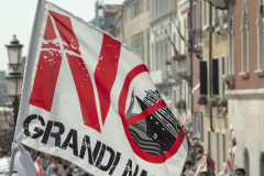 Venice, Italy, 08.06.2019 Protesters against cruise ships in Venice