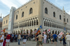 Venice, Italy, 08.06.2019 Protesters against cruise ships in Venice